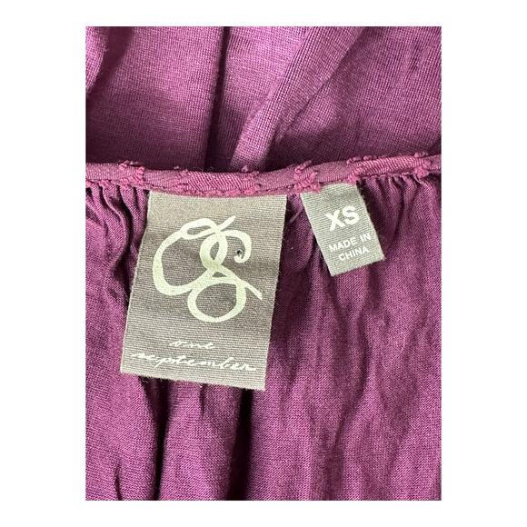 One September Anthropologie Top Women XS Madiran Peasant Embroidered Sequin Boho - Picture 6 of 8